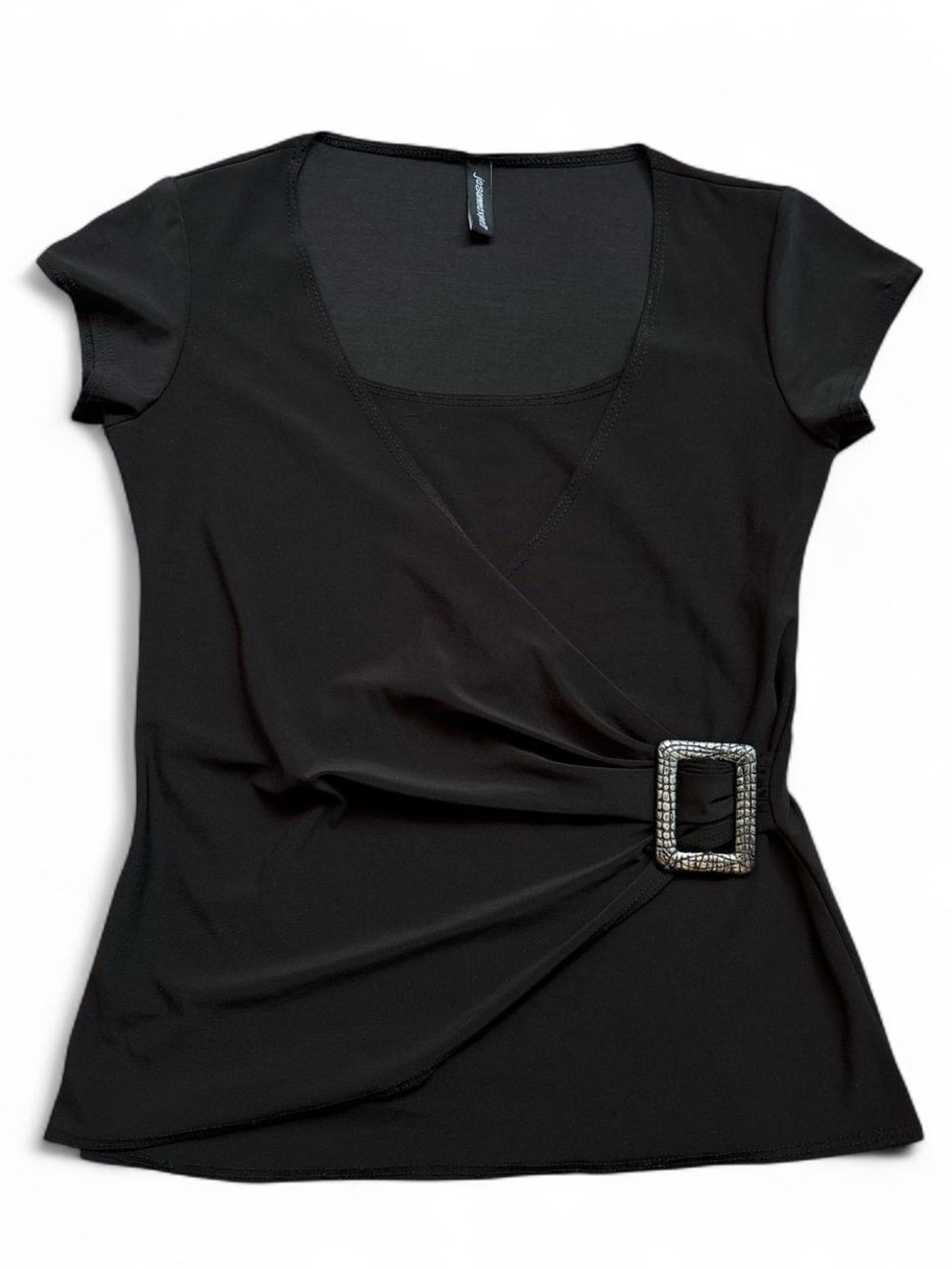 2000s Top with Buckle Detail
